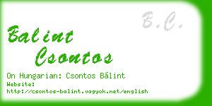 balint csontos business card