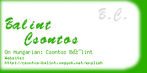 balint csontos business card